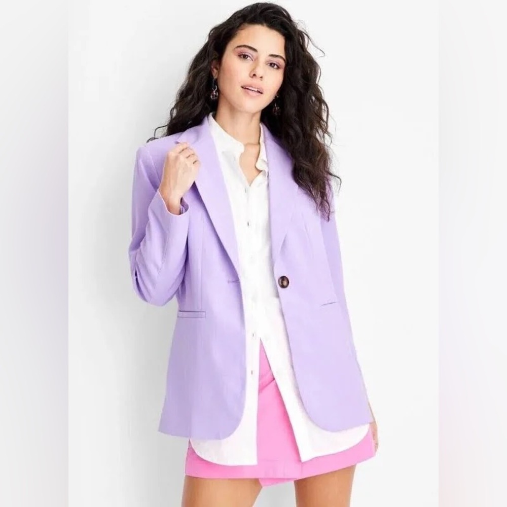 372 NWOT Future Collective Women's Oversized Watercolor Blazer - Size: 2X